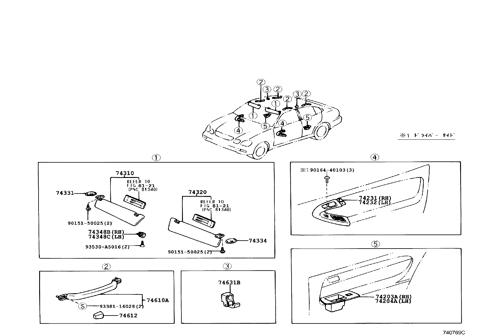 74232-30220-B0 PANEL, FRONT ARMREST BASE, UPPER LH product image