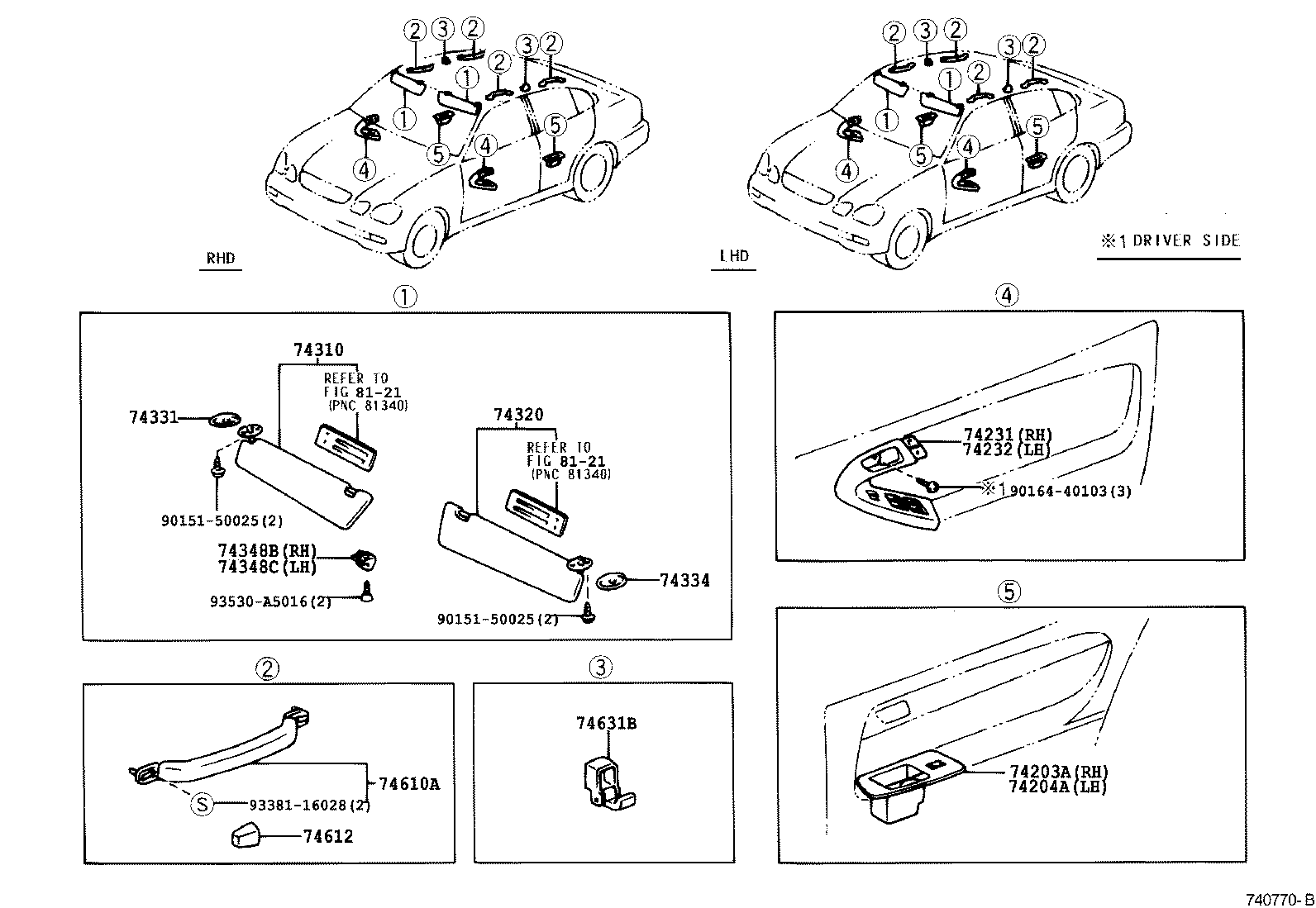 74348-50020-B2 HOLDER, VISOR, RH product image