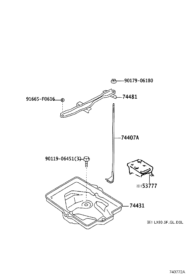 74404-22240 CLAMP, BATTERY HOLD DOWN product image