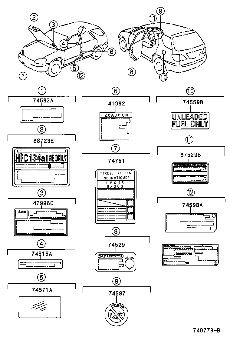 42661-48040 LABEL, TIRE PRESSURE INFORMATION product image