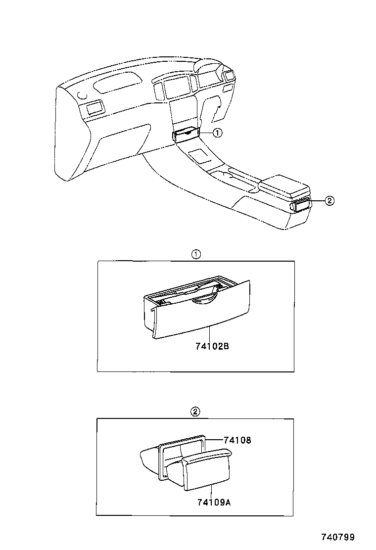 74109-28010-B2 BOX SUB-ASSY, ASH RECEPTACLE product image