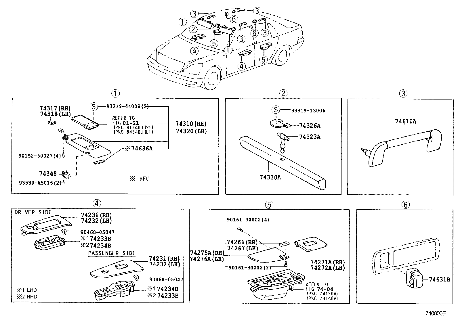 74232-50070 PANEL, FRONT ARMREST BASE, UPPER LH product image