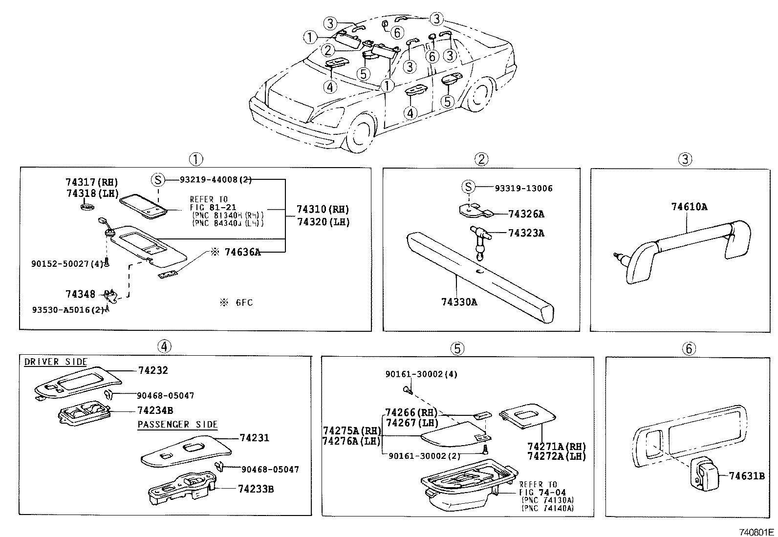 Toyota 74348-50020-A3 HOLDER, VISOR