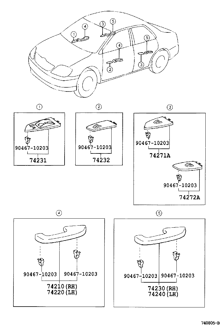 74232-13110 PANEL, FRONT ARMREST BASE, UPPER LH product image