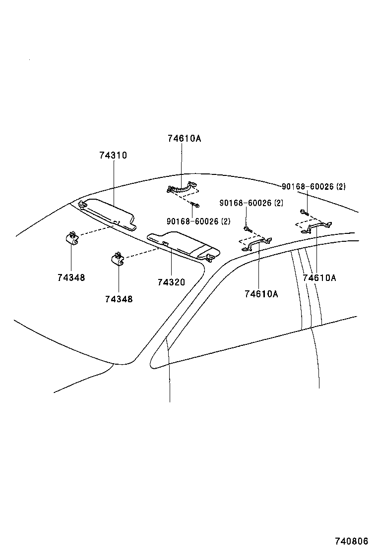 74232-12380 PANEL, FRONT ARMREST BASE, UPPER LH product image