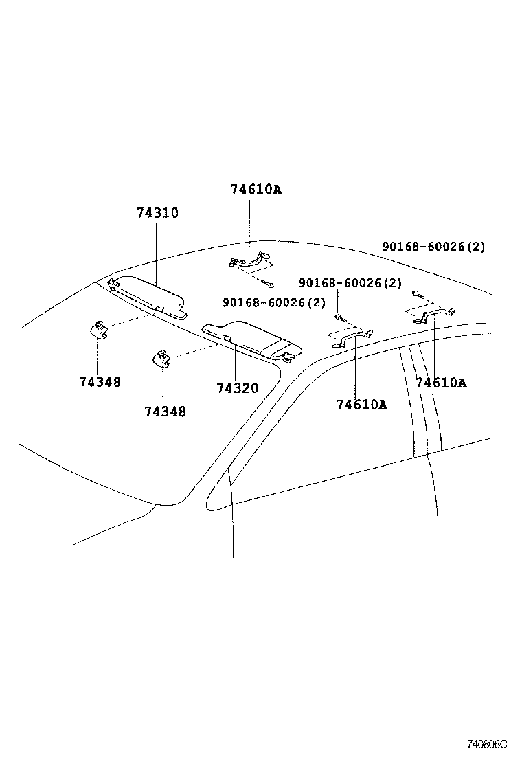 74231-02470-B0 PANEL, FRONT ARMREST BASE, UPPER RH product image
