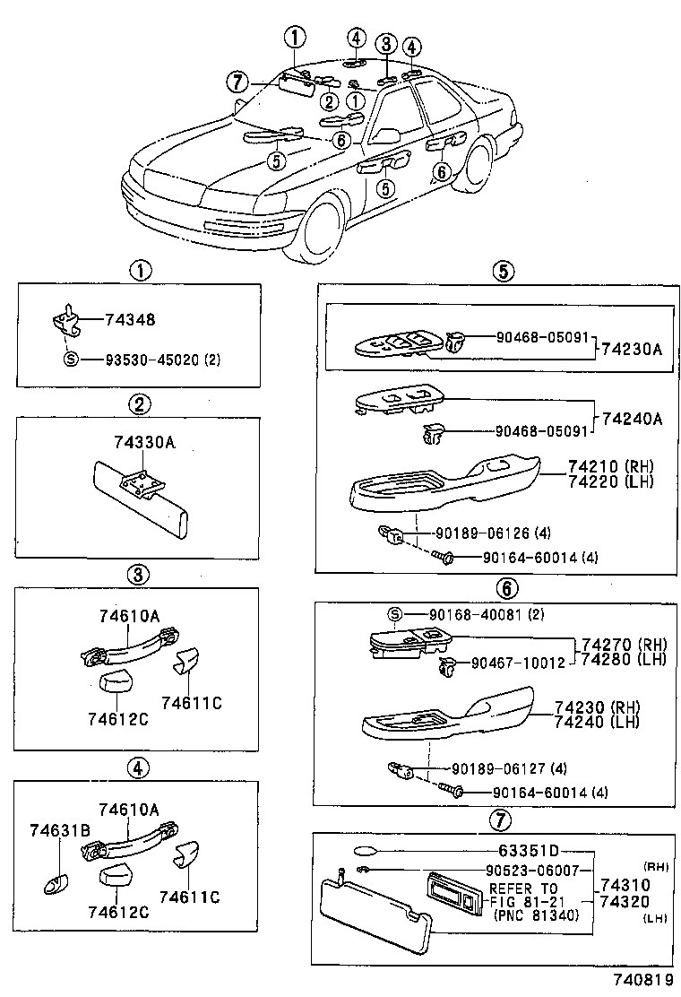 74250-50020-06 ARMREST ASSY, REAR, RH product image