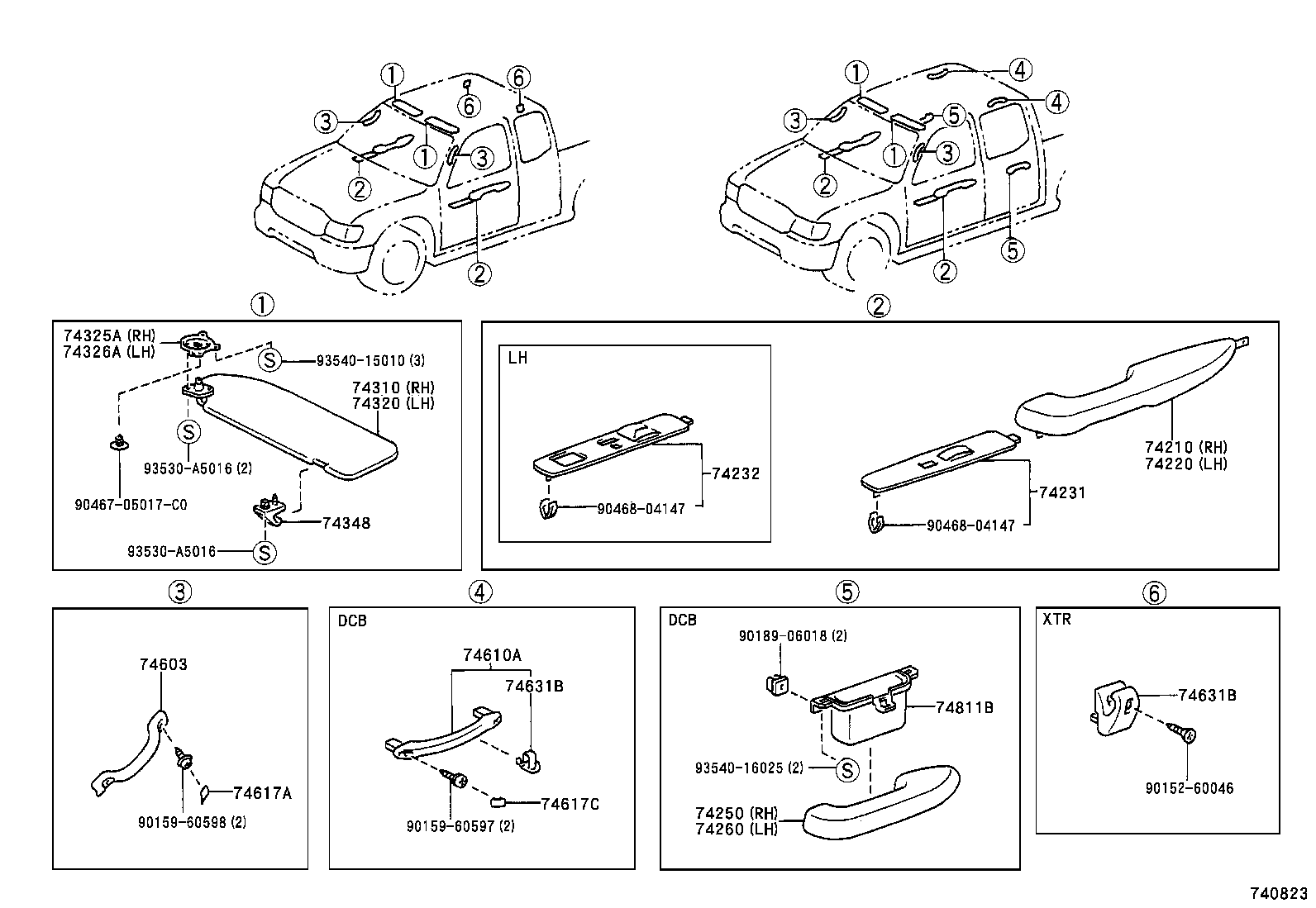 74348-AD010-B0 HOLDER, VISOR product image