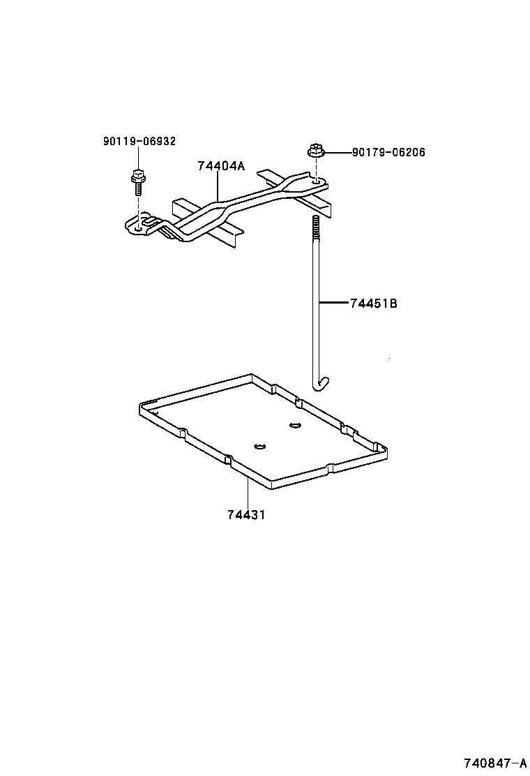 74404-48020 CLAMP SUB-ASSY, BATTERY product image