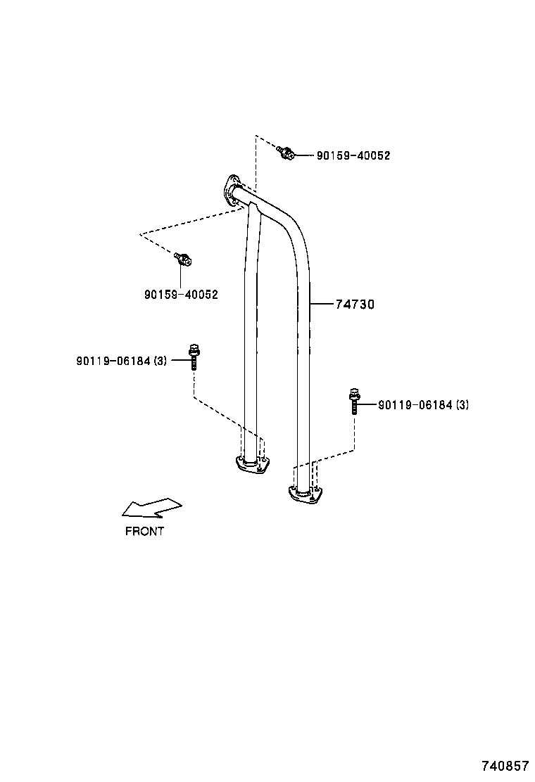 74730-36140 FRAME ASSY, HAND GRIP product image