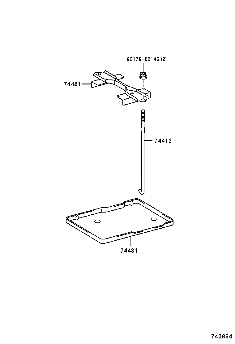 74451-52010 BOLT, BATTERY CLAMP product image