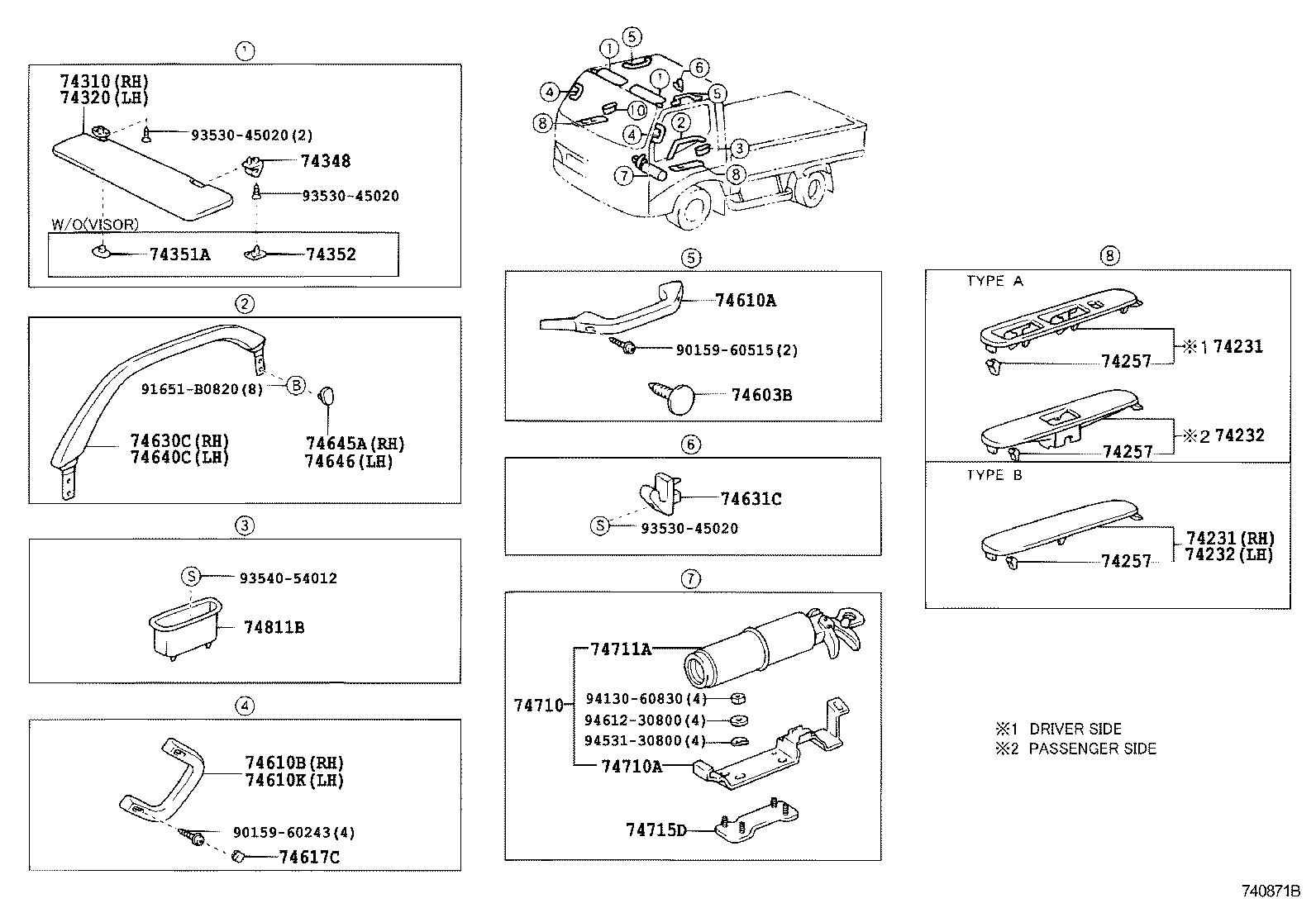 74232-37020 PANEL, FRONT ARMREST BASE, UPPER LH product image