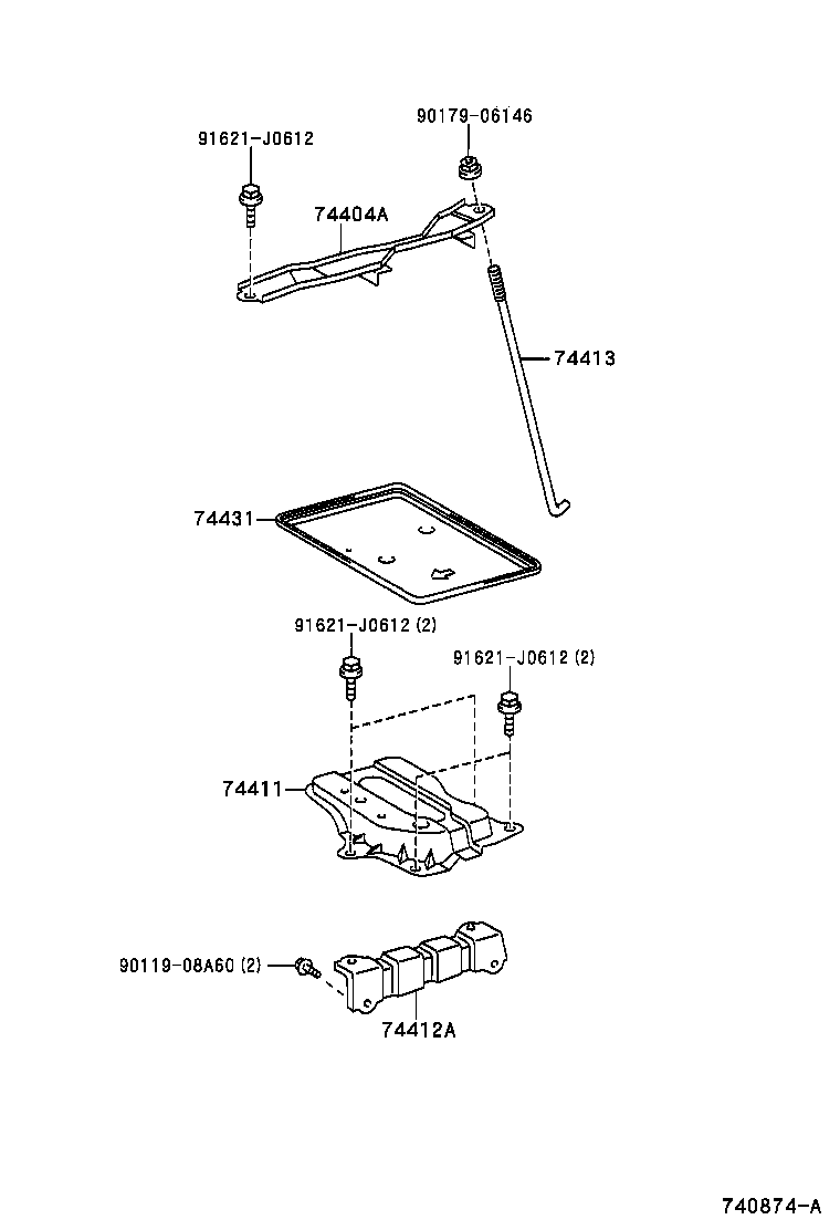 74404-02060 CLAMP SUB-ASSY, BATTERY product image