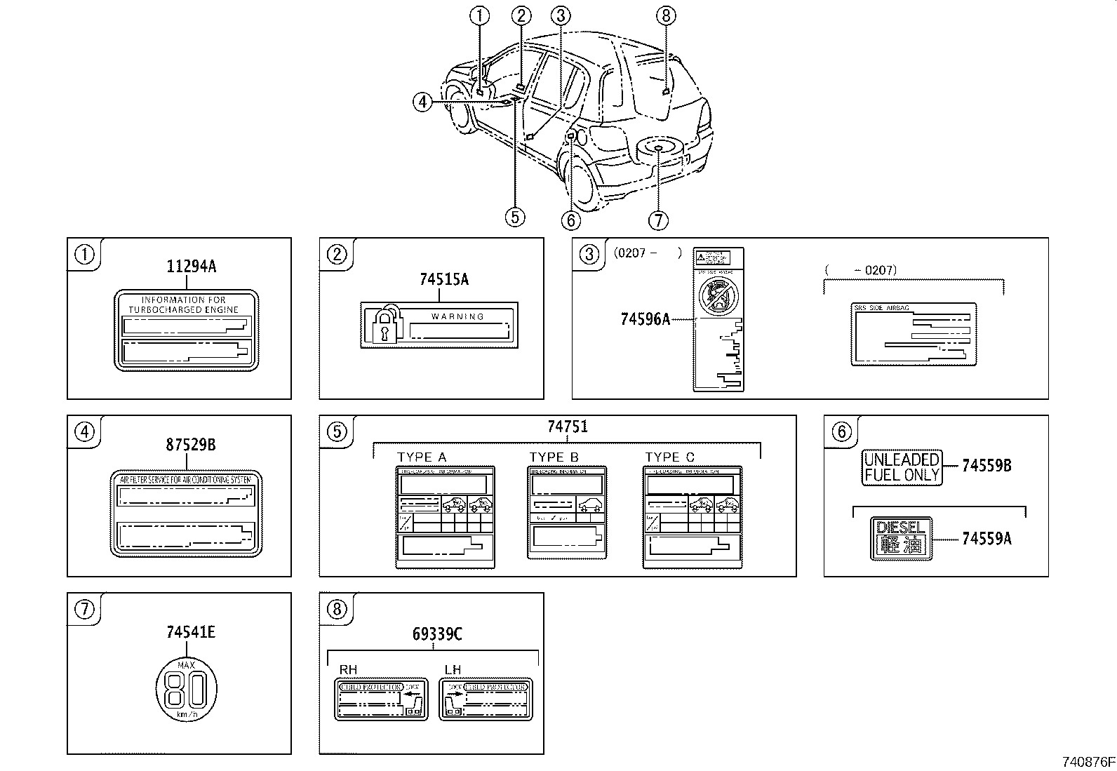 11293-21040 LABEL, TUNE-UP SPECIFICATION INFORMATION product image