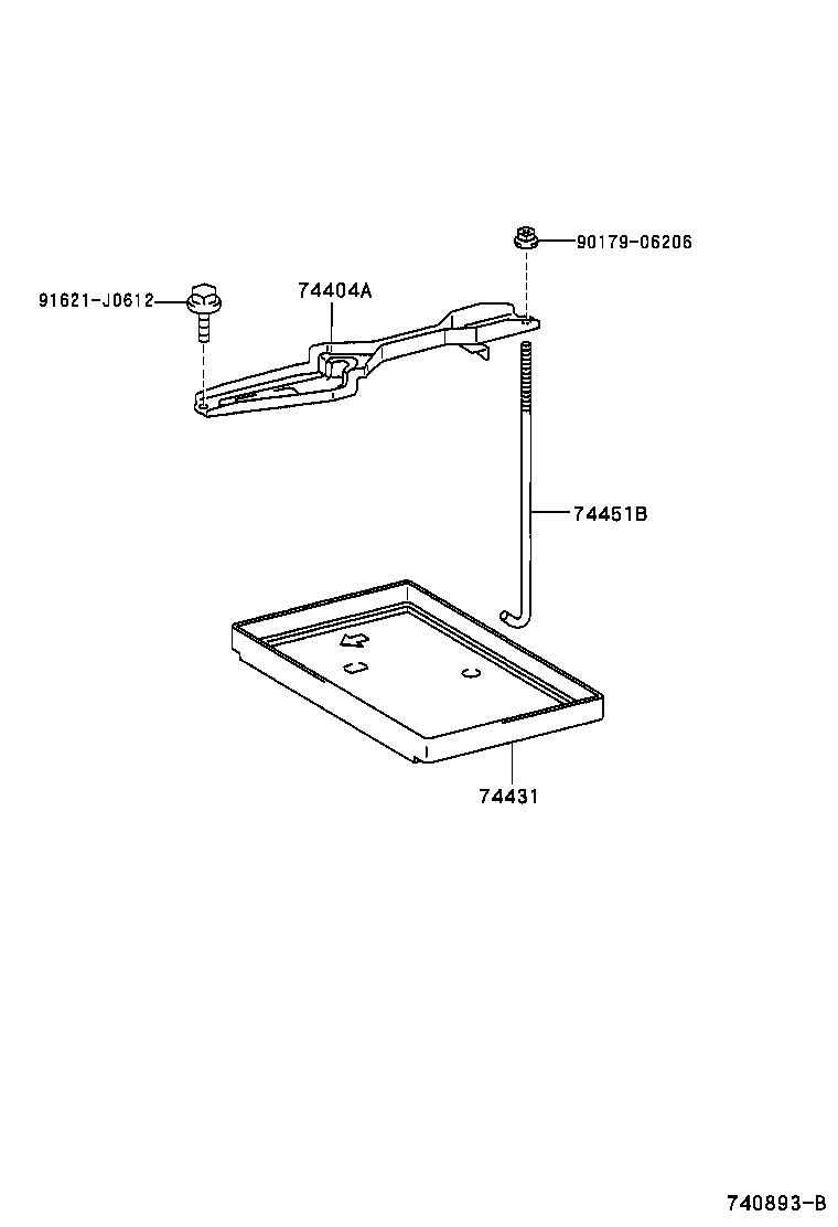 74431-28010 TRAY, BATTERY product image