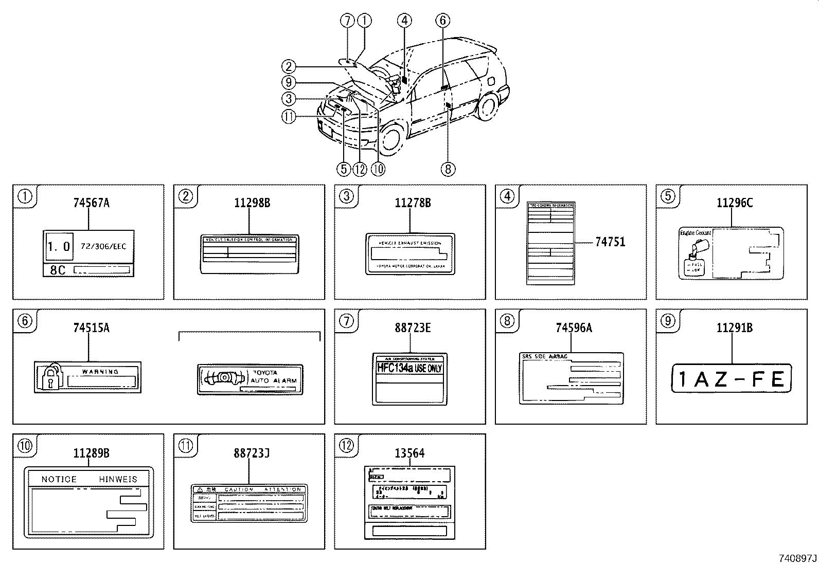 11298-28140 LABEL, EMISSION CONTROL INFORMATION product image