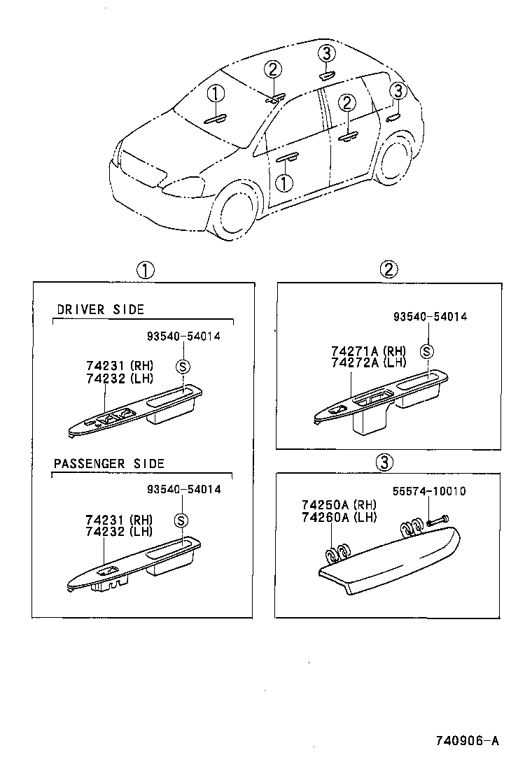 74348-12040-B2 HOLDER, VISOR product image