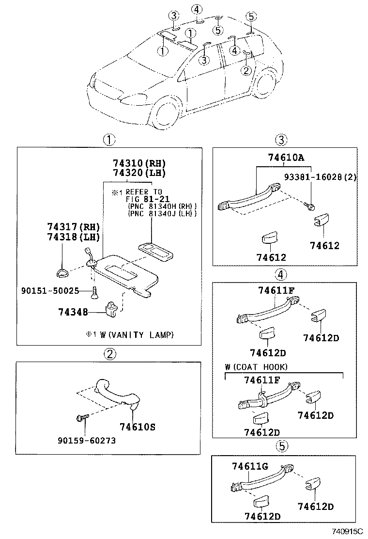74348-12040-B2 HOLDER, VISOR product image