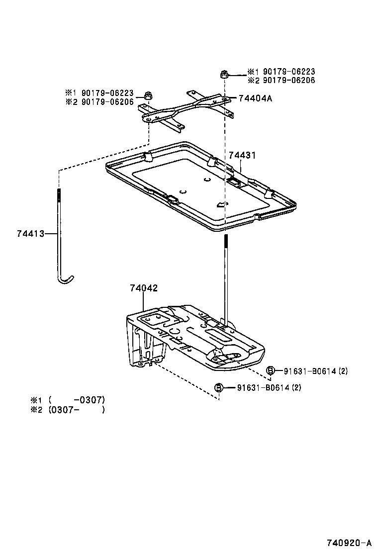 74402-42020 BRACKET SUB-ASSY, BATTERY product image