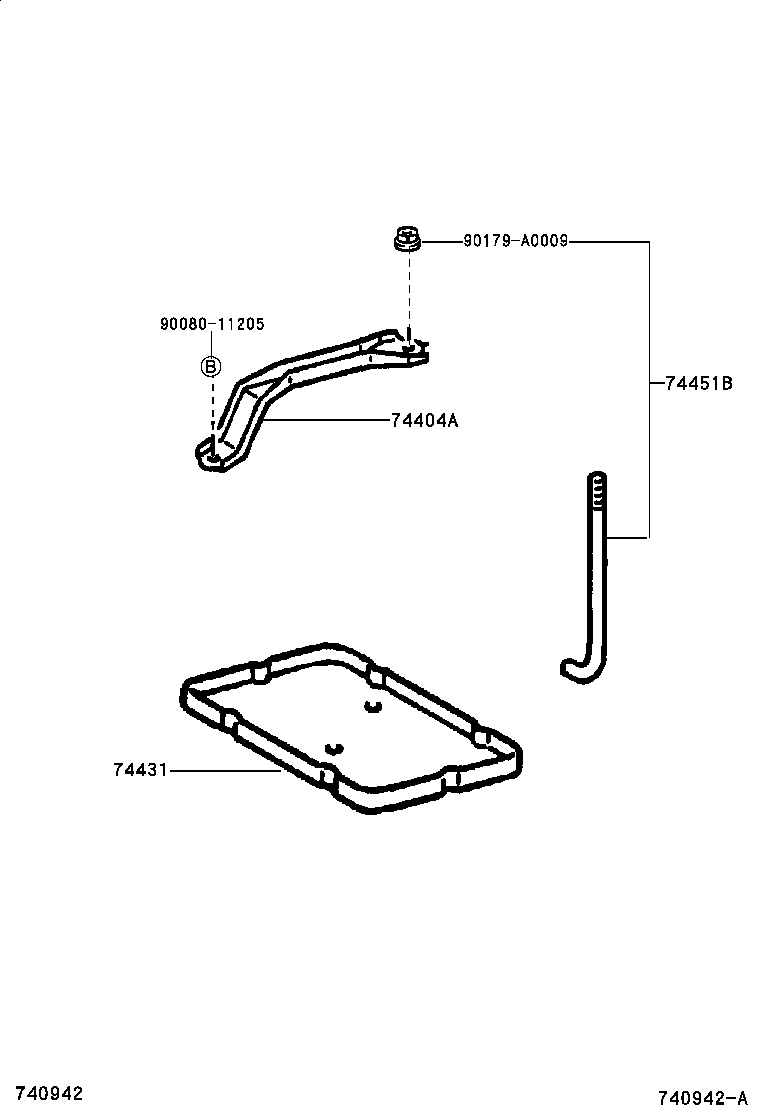 74404-06050 CLAMP SUB-ASSY, BATTERY product image
