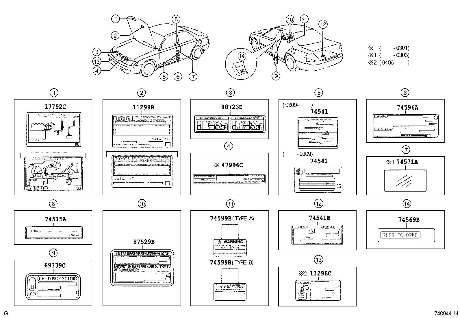 Toyota 17792-28170 LABEL, ENGINE VACUUM HOSE INFORMATION