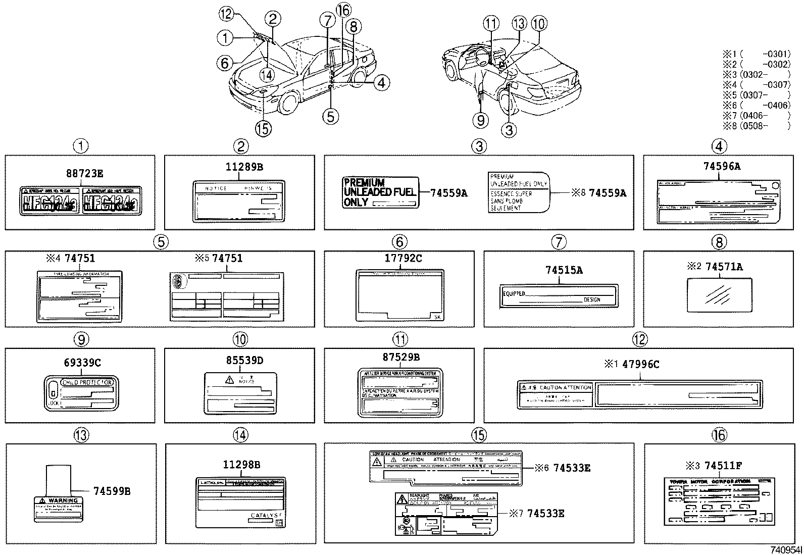 Toyota 11298-20810 LABEL, EMISSION CONTROL INFORMATION