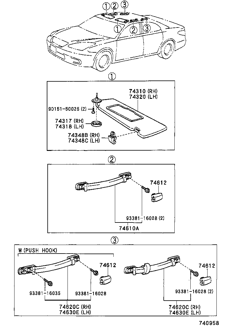 74271-33120-B0 PANEL, REAR DOOR ARMREST BASE, UPPER RH product image