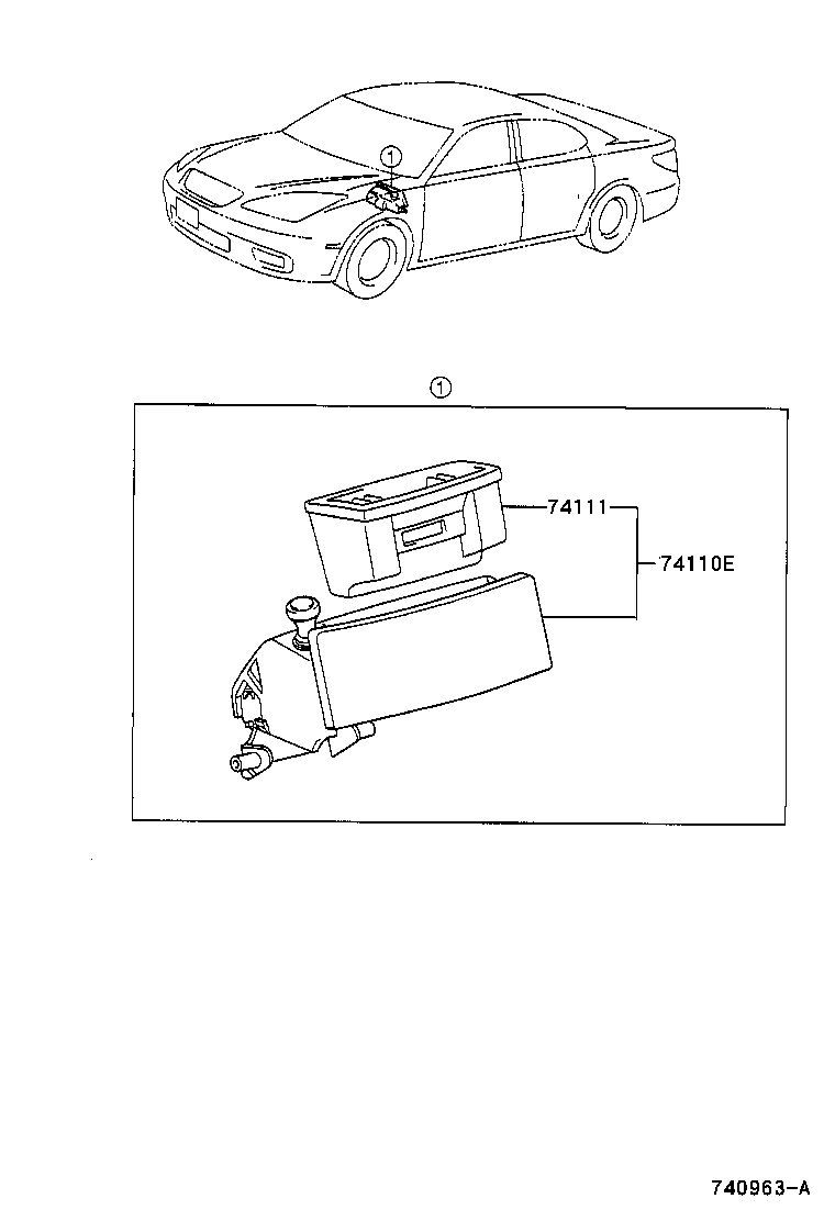 74110-33201-B0 RECEPTACLE ASSY, FRONT ASH product image
