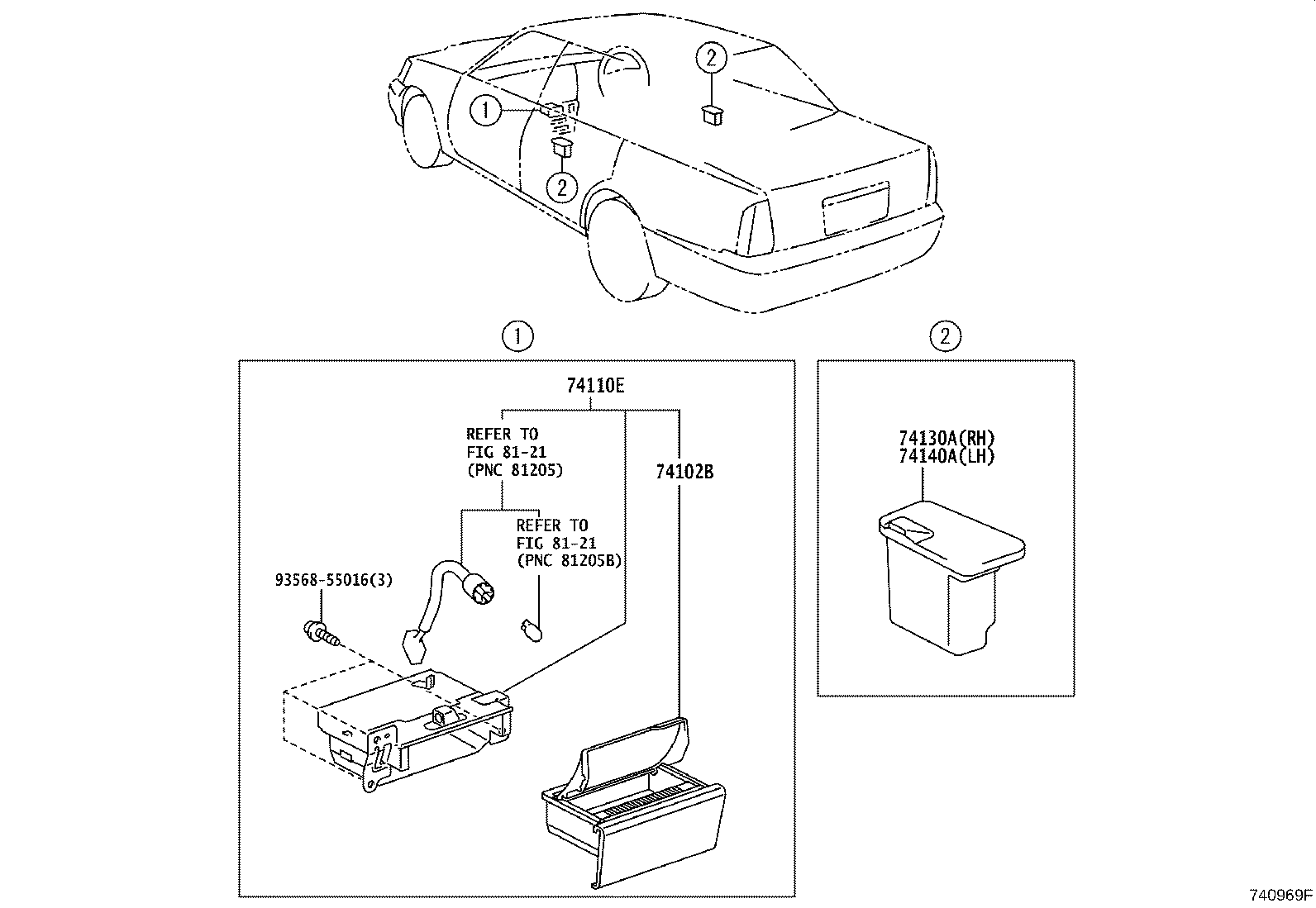 74102-43010-B0 BOX SUB-ASSY, FRONT ASH RECEPTACLE product image