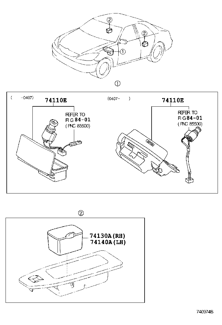74110-33160 RECEPTACLE ASSY, FRONT ASH product image