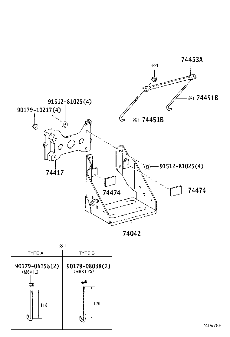74452-25030 PLATE, BATTERY SET product image