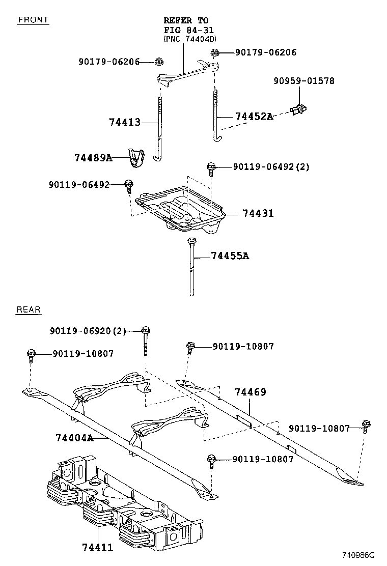 74431-30160 TRAY, BATTERY product image