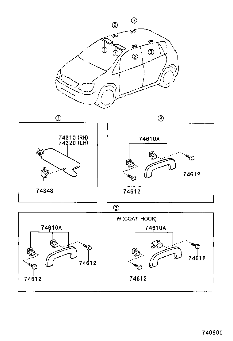 74232-13070 PANEL, FRONT ARMREST BASE, UPPER LH product image