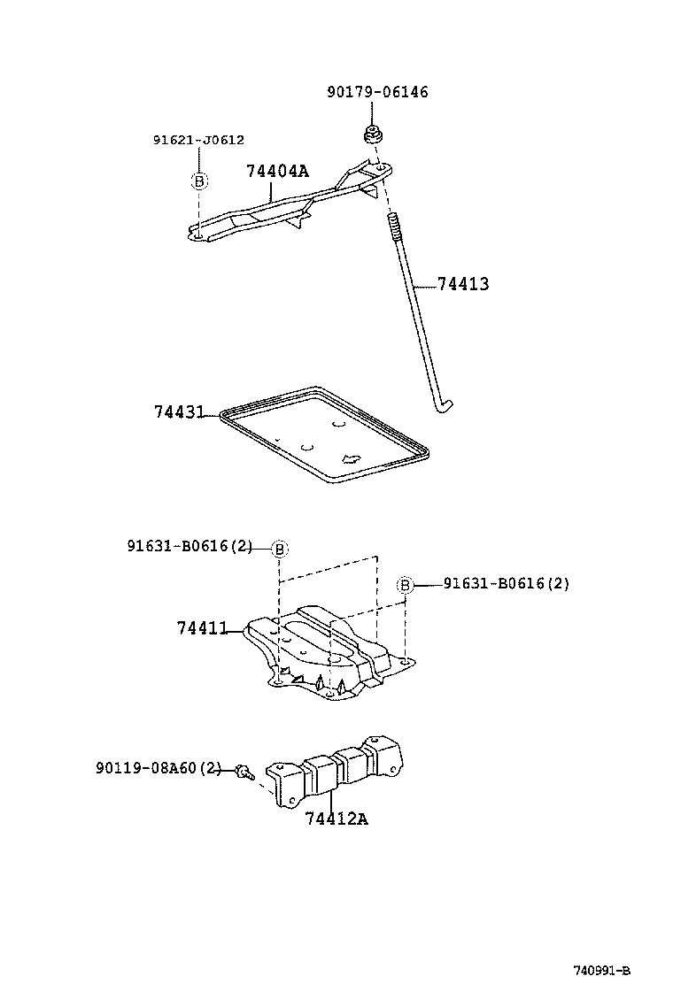 74404-12410 CLAMP SUB-ASSY, BATTERY product image