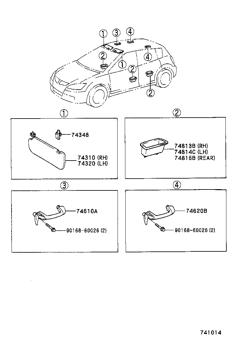 74232-02500 PANEL, FRONT ARMREST BASE, UPPER LH product image