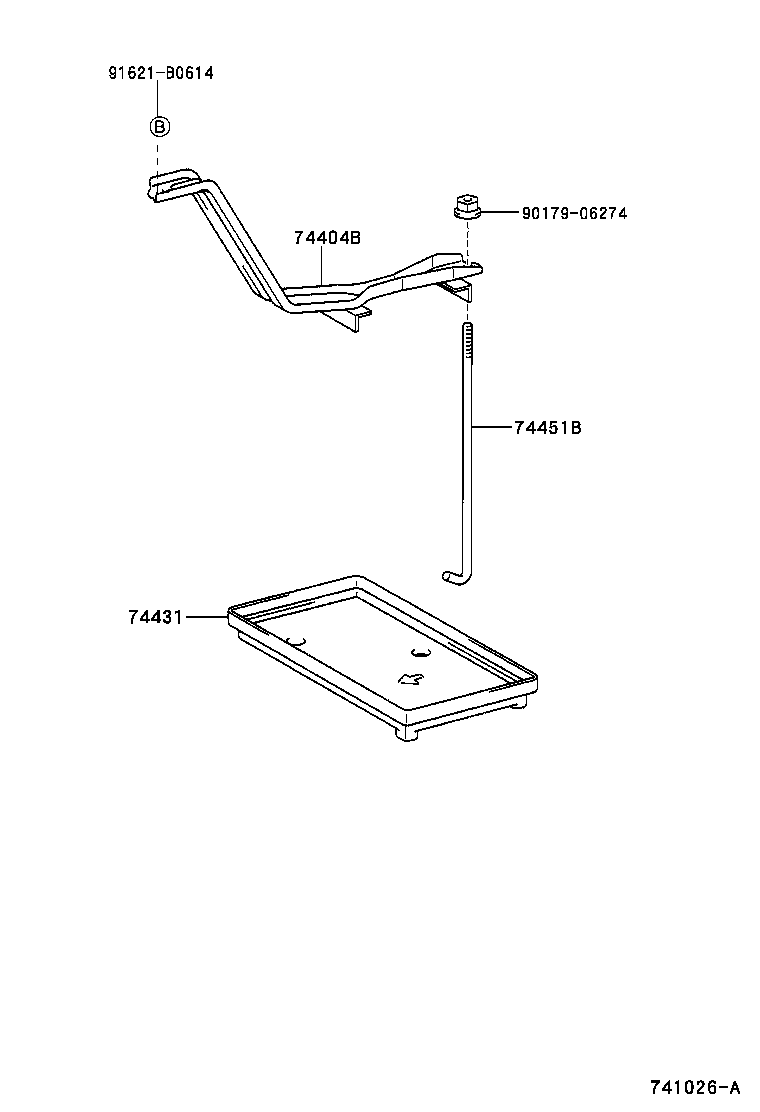 74404-28150 CLAMP SUB-ASSY, BATTERY product image