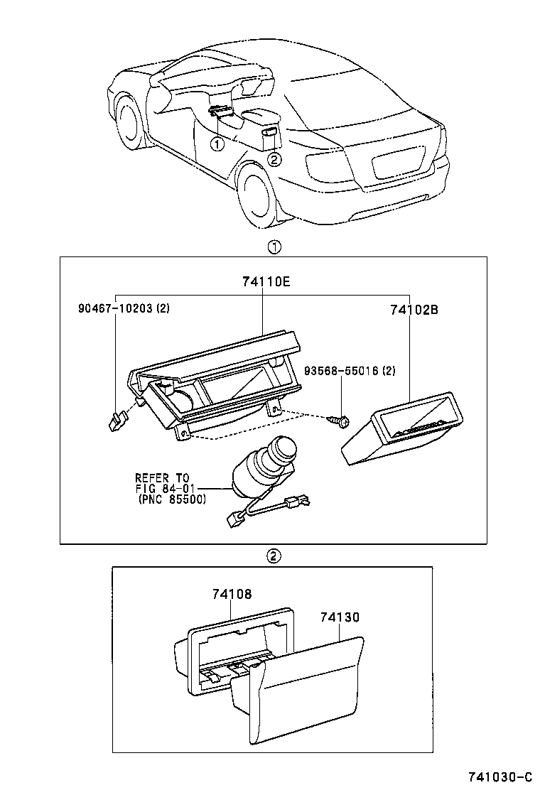 74102-20320 BOX SUB-ASSY, FRONT ASH RECEPTACLE product image