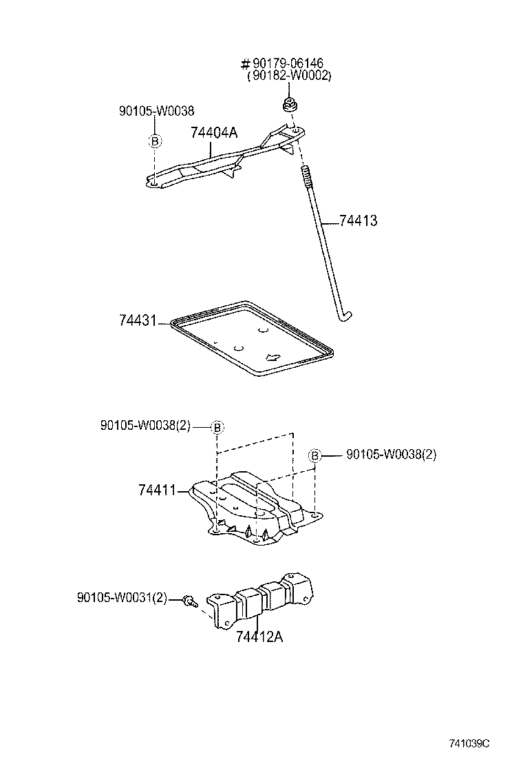 74404-02040 CLAMP SUB-ASSY, BATTERY product image