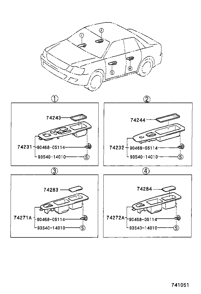 74232-06120 PANEL, FRONT ARMREST BASE, UPPER LH product image