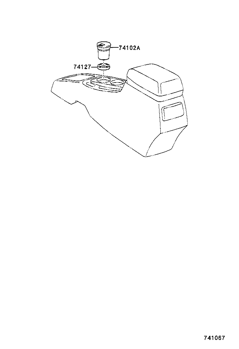 74128-02020 BEZEL, FRONT ASH RECEPTACLE product image