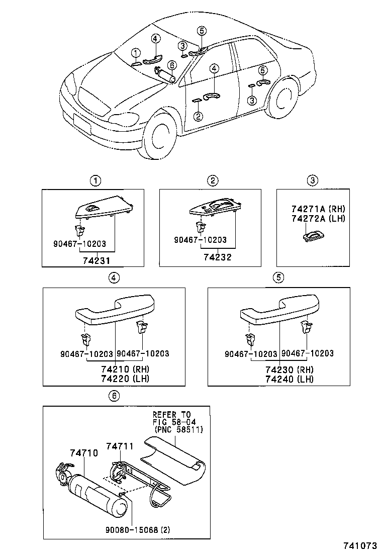 74271-02090-B0 PANEL, REAR DOOR ARMREST BASE, UPPER RH product image