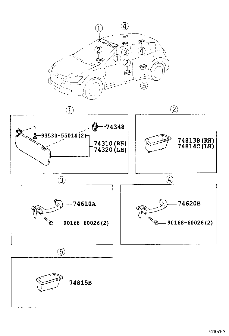 74232-01050 PANEL, FRONT ARMREST BASE, UPPER LH product image
