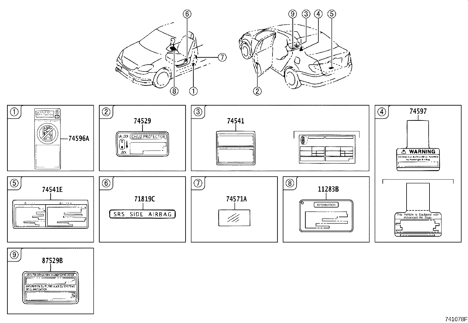 Toyota 42668-06010 PLATE, COMPACT SPARE TIRE CAUTION