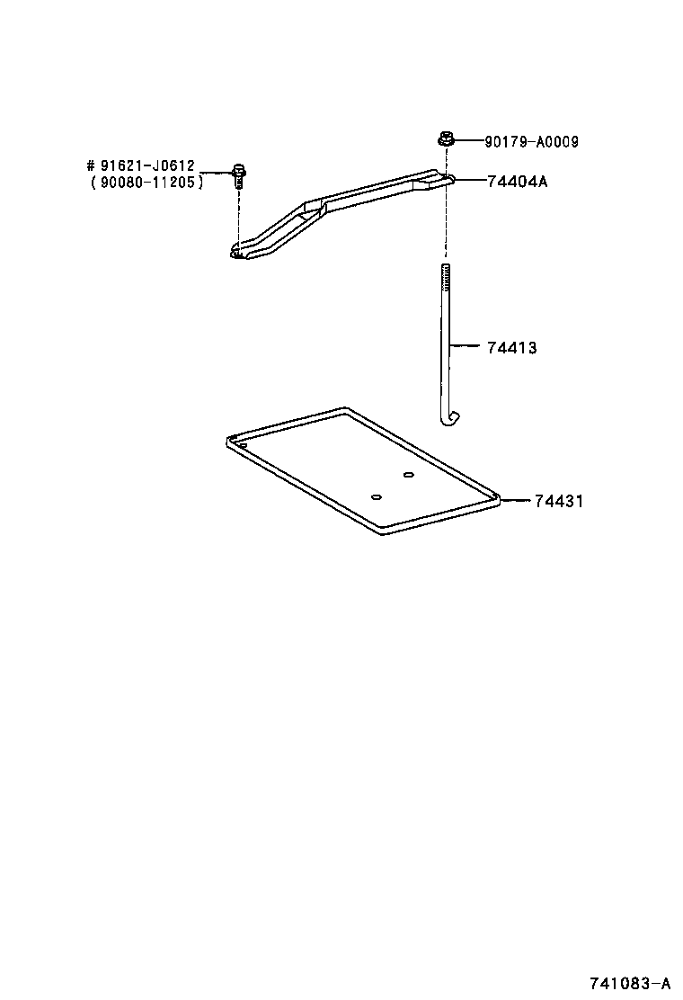 Toyota 74431-07010 TRAY, BATTERY