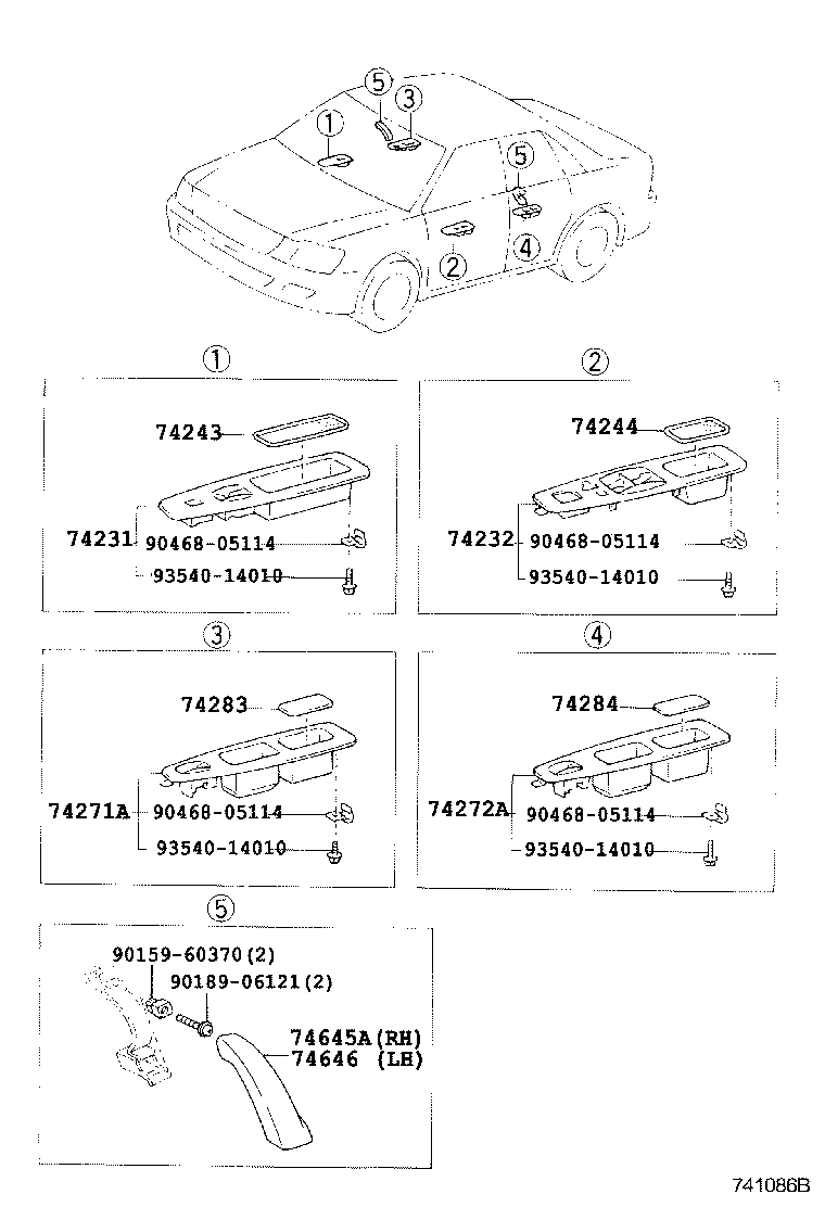 74232-YC030 PANEL, FRONT ARMREST BASE, UPPER LH product image