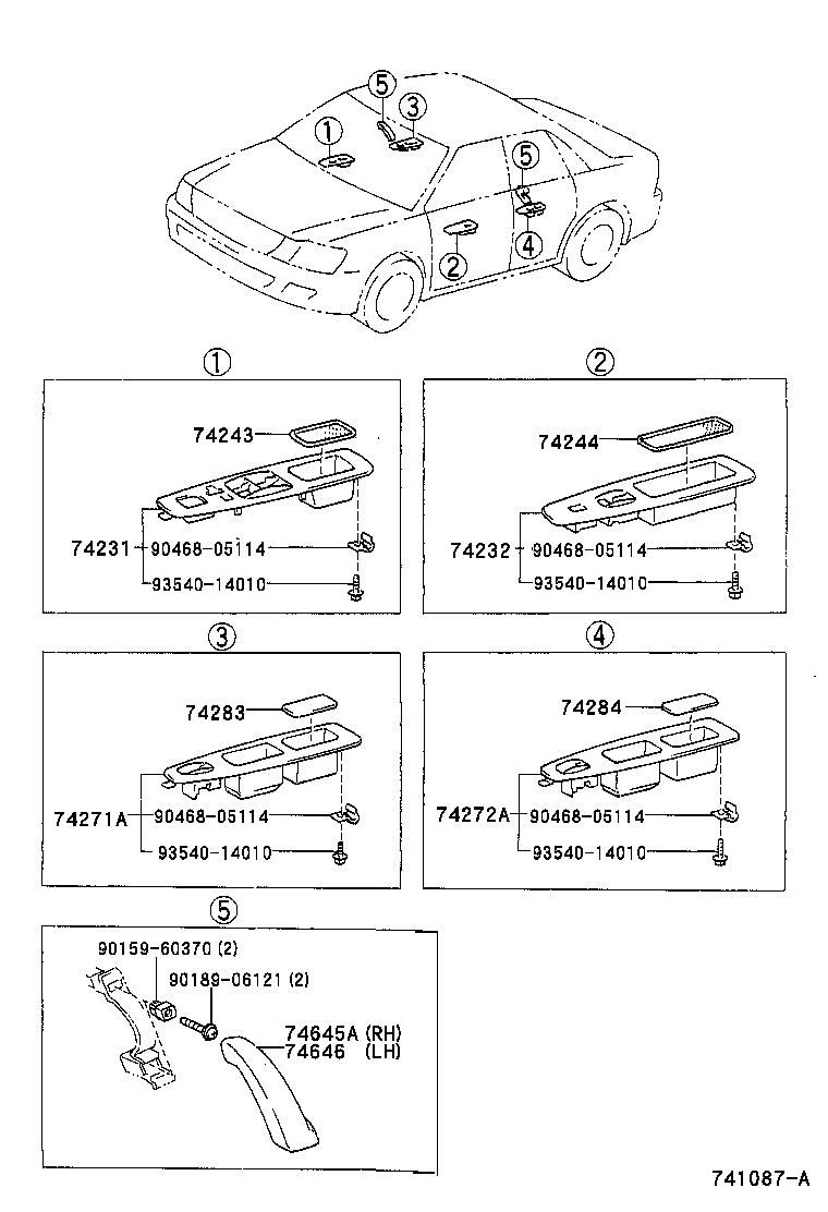 74232-YC030 PANEL, FRONT ARMREST BASE, UPPER LH product image