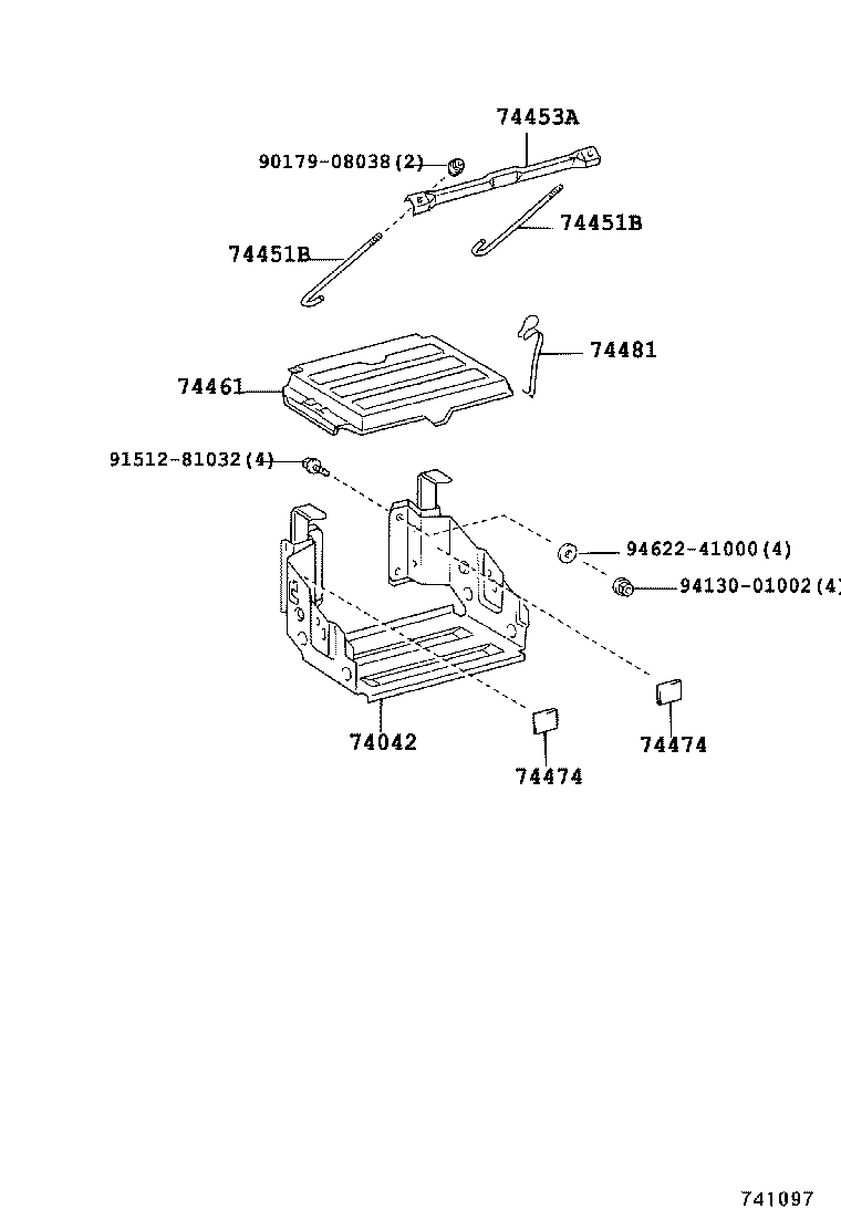 74453-0W010 BAR, BATTERY SET PLATE product image