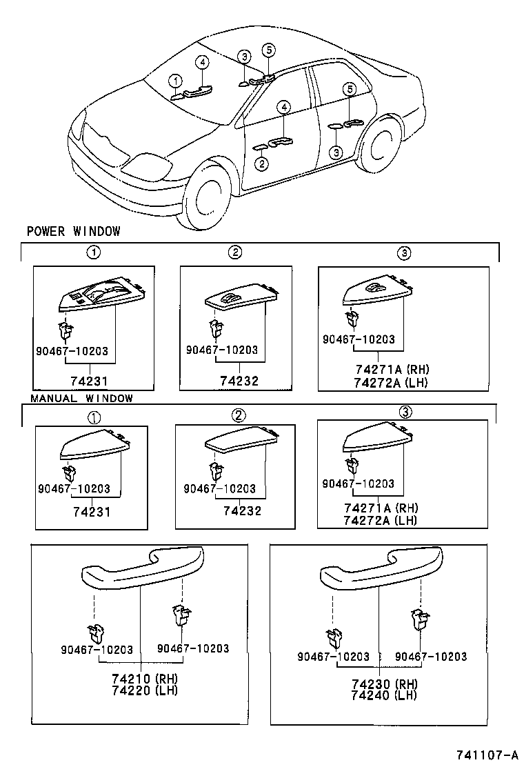 74232-12550 PANEL, FRONT ARMREST BASE, UPPER LH product image