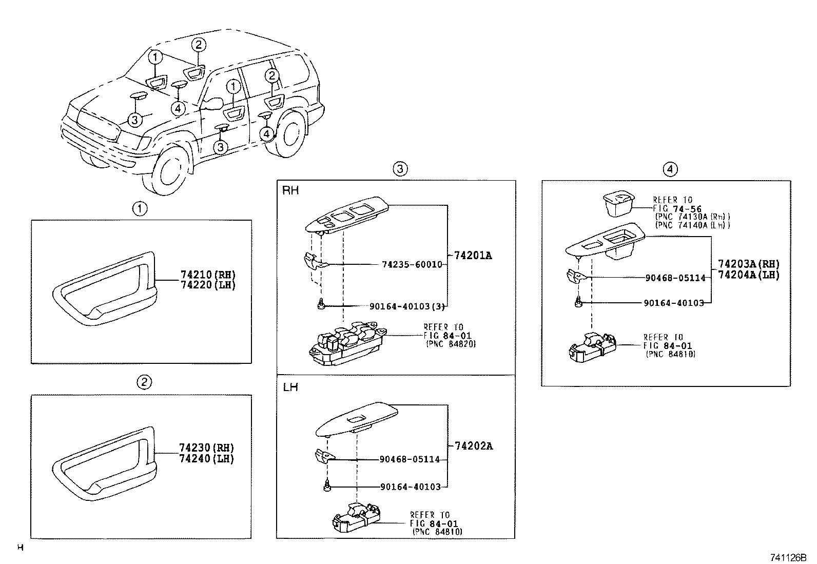 74204-60090 PANEL SUB-ASSY, REAR ARMREST BASE, UPPER LH product image