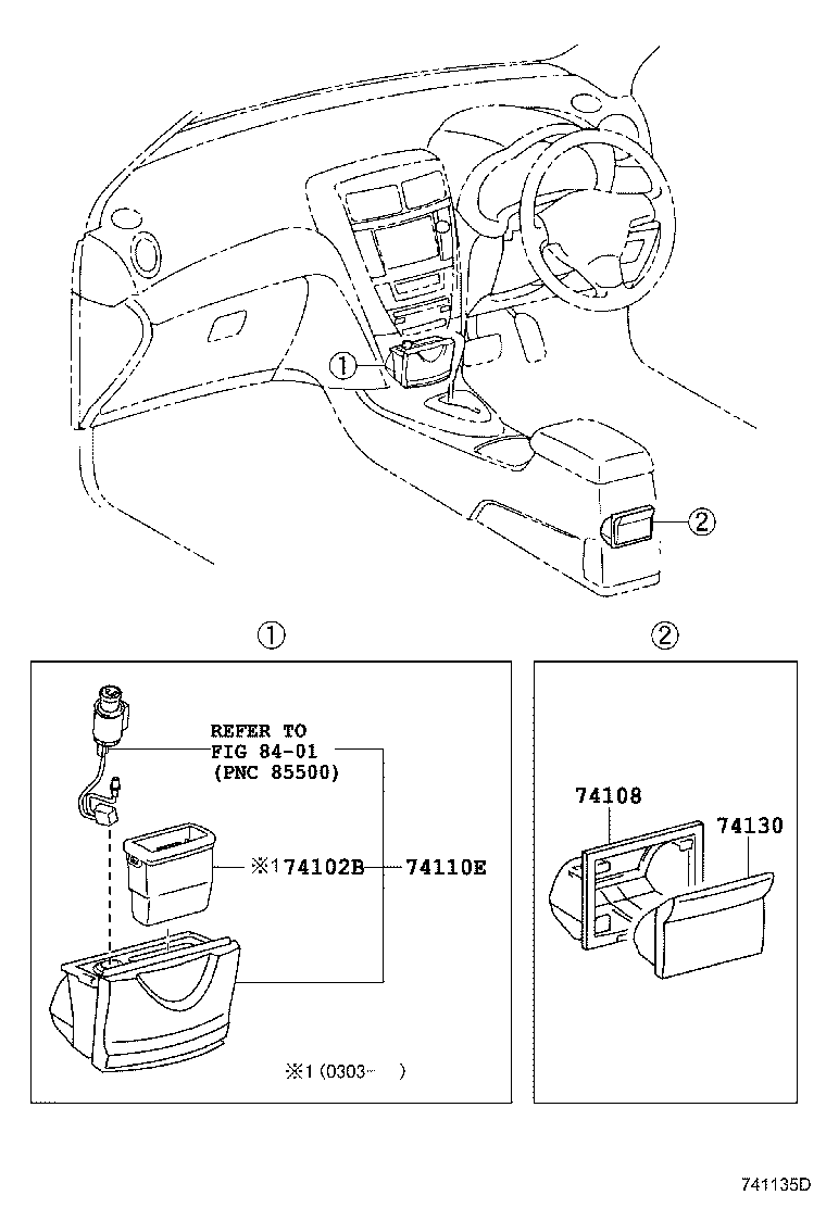 74102-21020 BOX SUB-ASSY, FRONT ASH RECEPTACLE product image